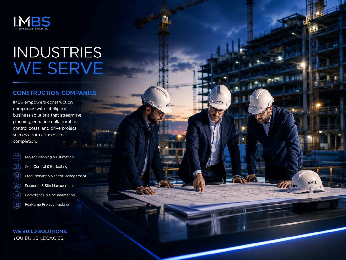 Construction Companies — industry served by IMBS
