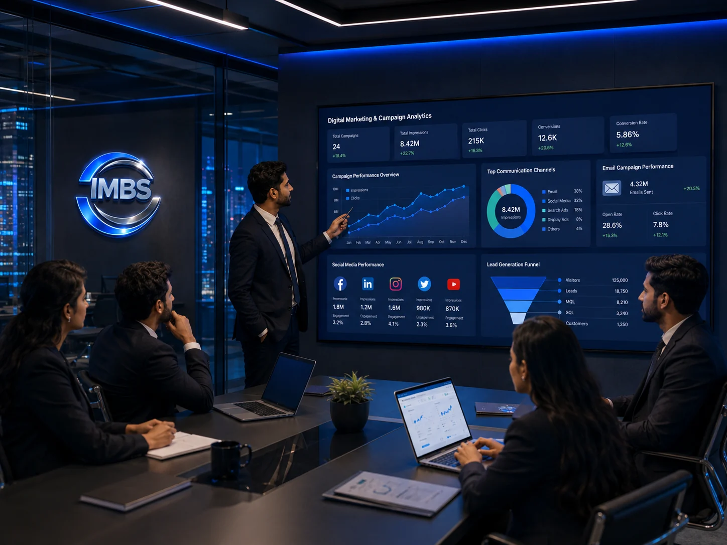 IMBS digital marketing strategy and performance presentation