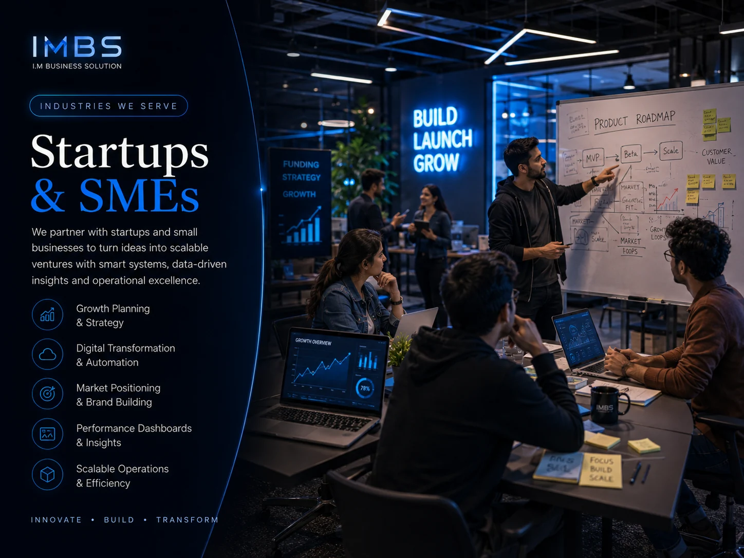 Startups & SMEs — industry served by IMBS