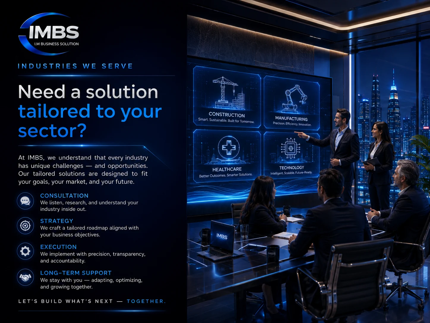 IMBS tailored solutions for every industry